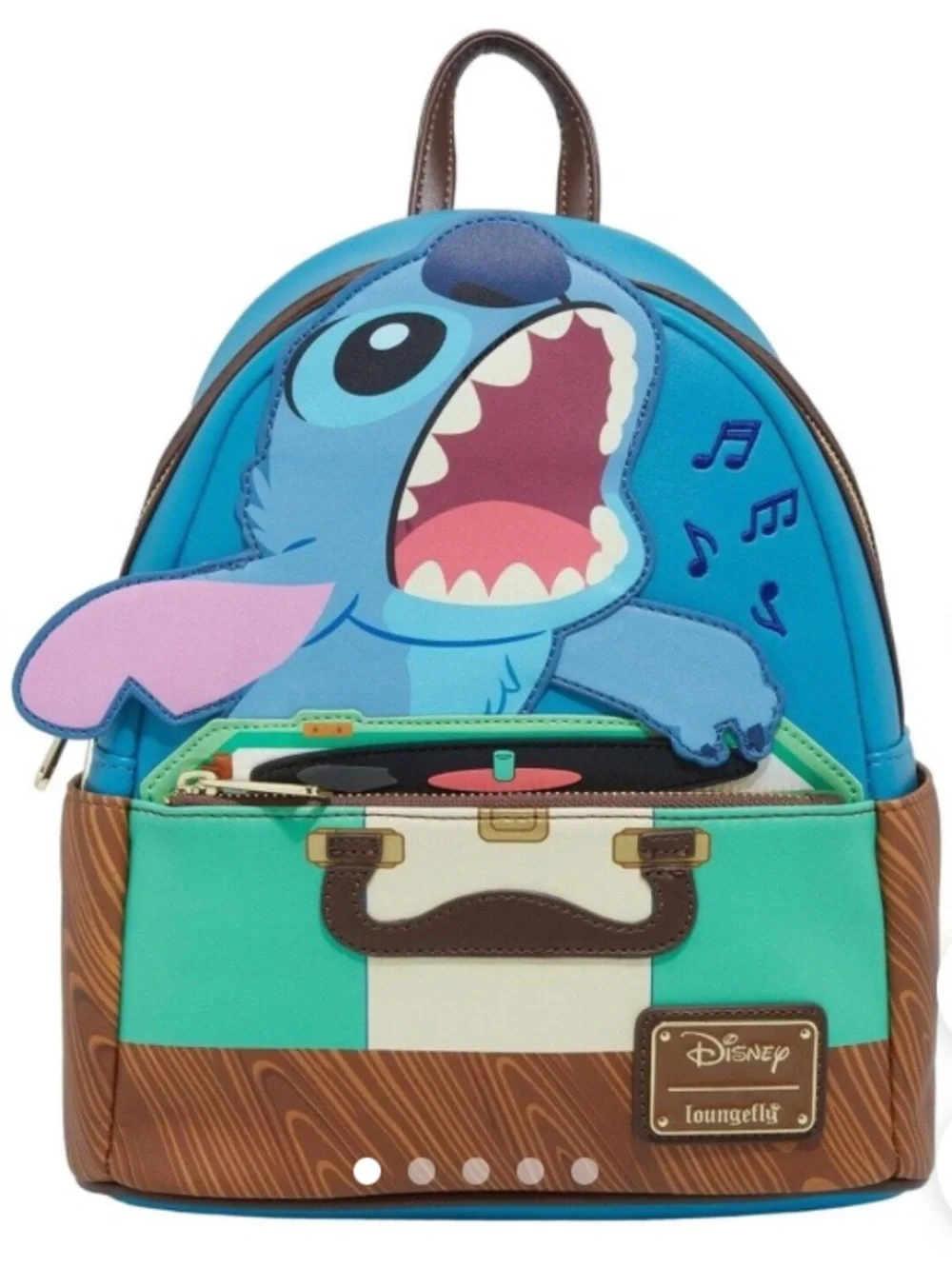Loungefly Blue Stitch DJ Turntable Mini Backpack